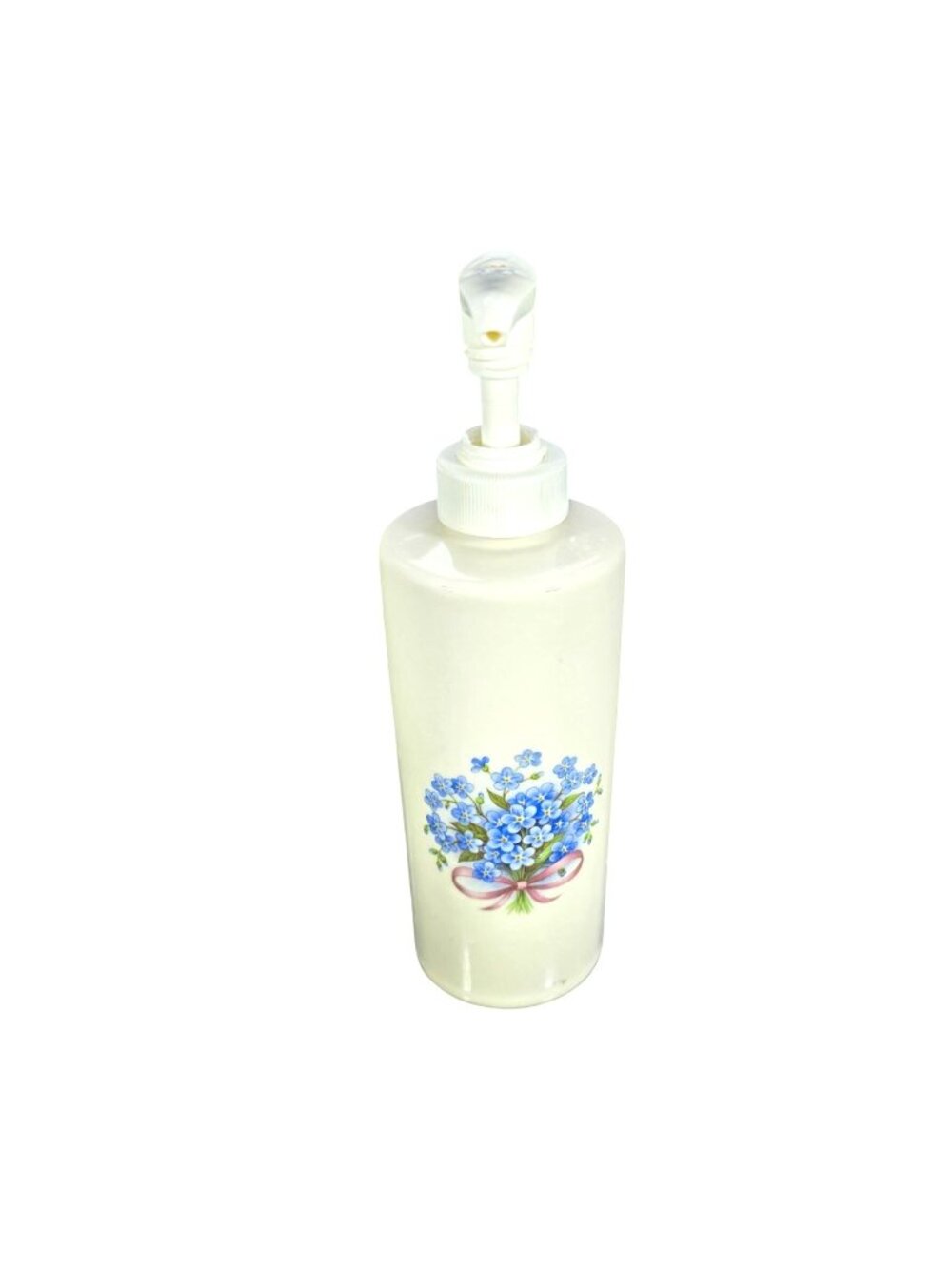 Ceramic Soap Dispenser Crowne Oakes Designs Blue Floral Pump Top Cottage Granny